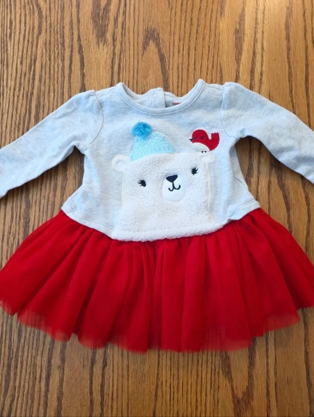 Baby Gymboree 3-6 months polar bear tulle winter Christmas vintage dress